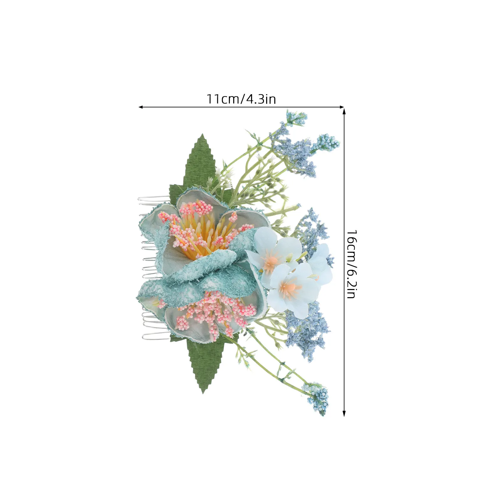 2Pcs Hawaiian Flower Hair Comb Artificial Tropical Barrette for Women Flower Girl Bridesmaid Floral Updo Hair Insert