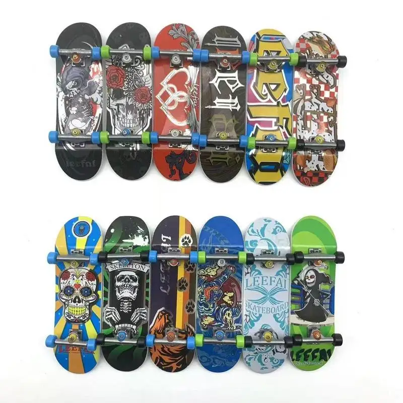 Print Professional Alloy Stand FingerBoard Skateboard Mini Finger Boards Skate Truck Finger Skateboard For Kid Toy Children Gift