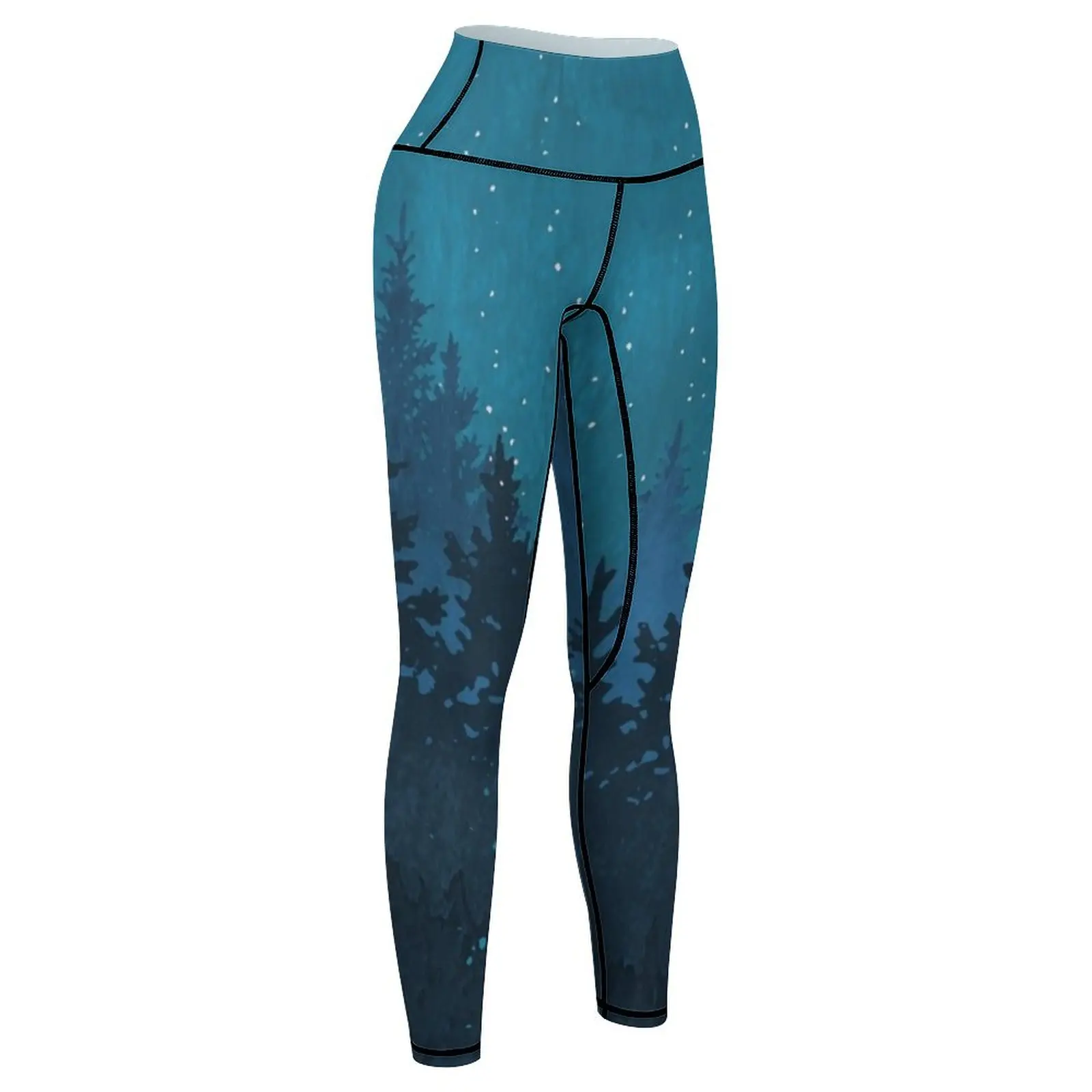 winter forest Leggings gym pants push up fitness Womens Leggings