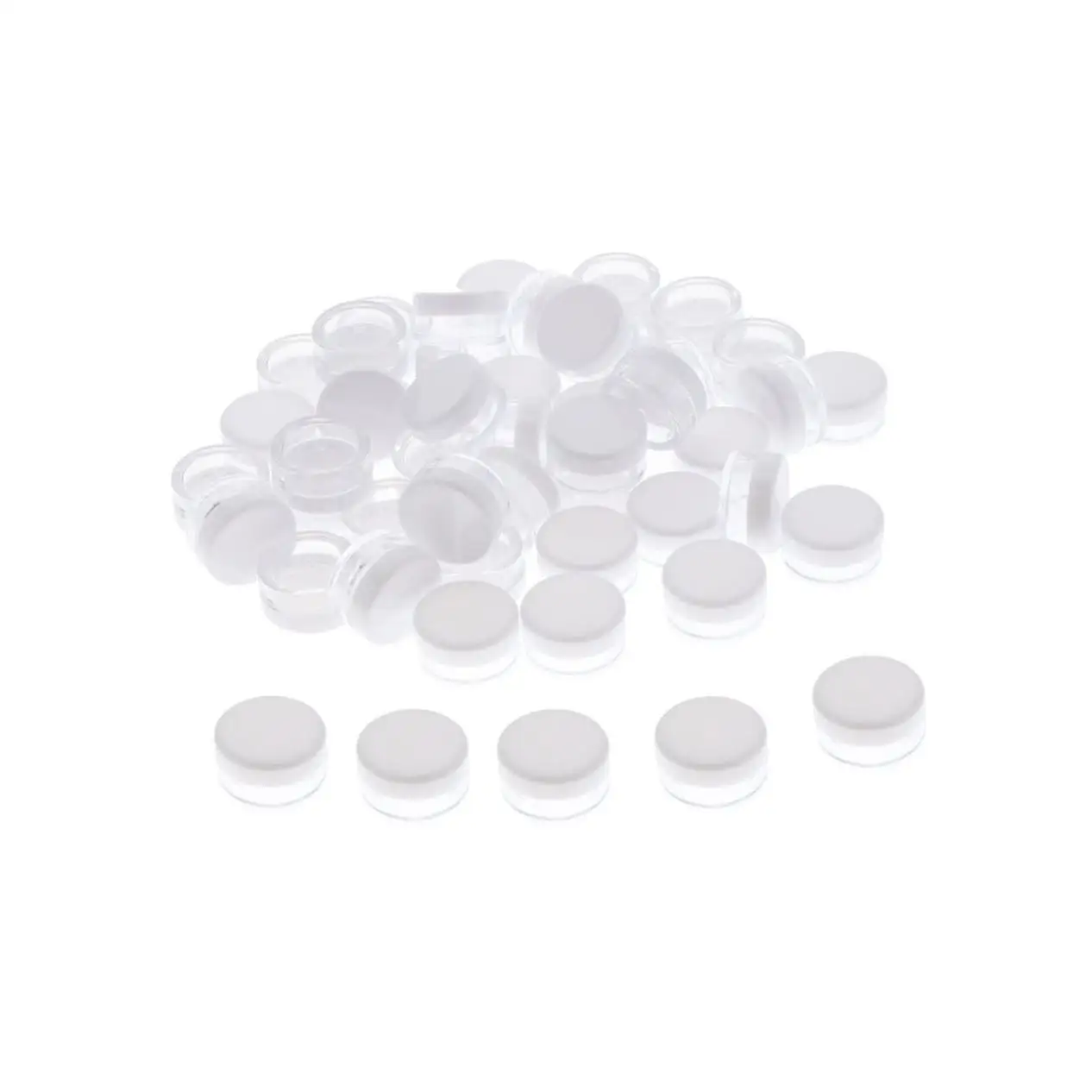 

50 шт. пустая круглая банка для макияжа, горшок для путешествий, крем-пудра, косметический контейнер, чехол оранжевый