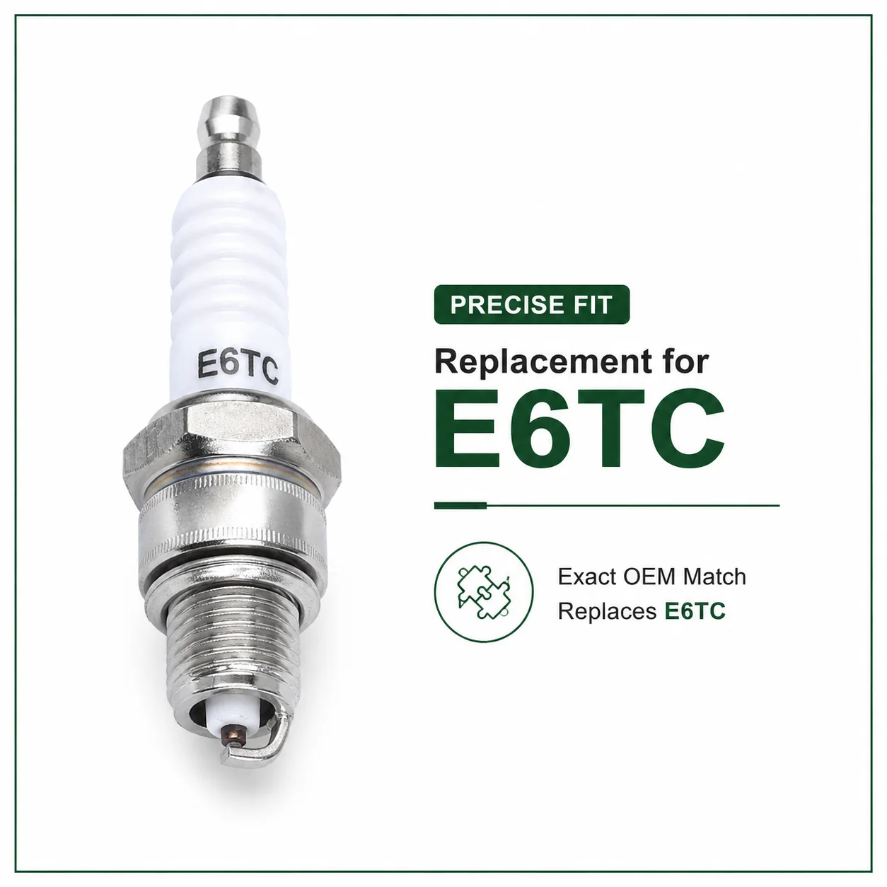 E6TC Spark Plug Replaces E5TC E6RC BP6HS, 4 Pack for 50cc-110cc Moped Scooter Kart ATV Quad Dirt Bike, Fits PW50 PW80 LT50 LT80