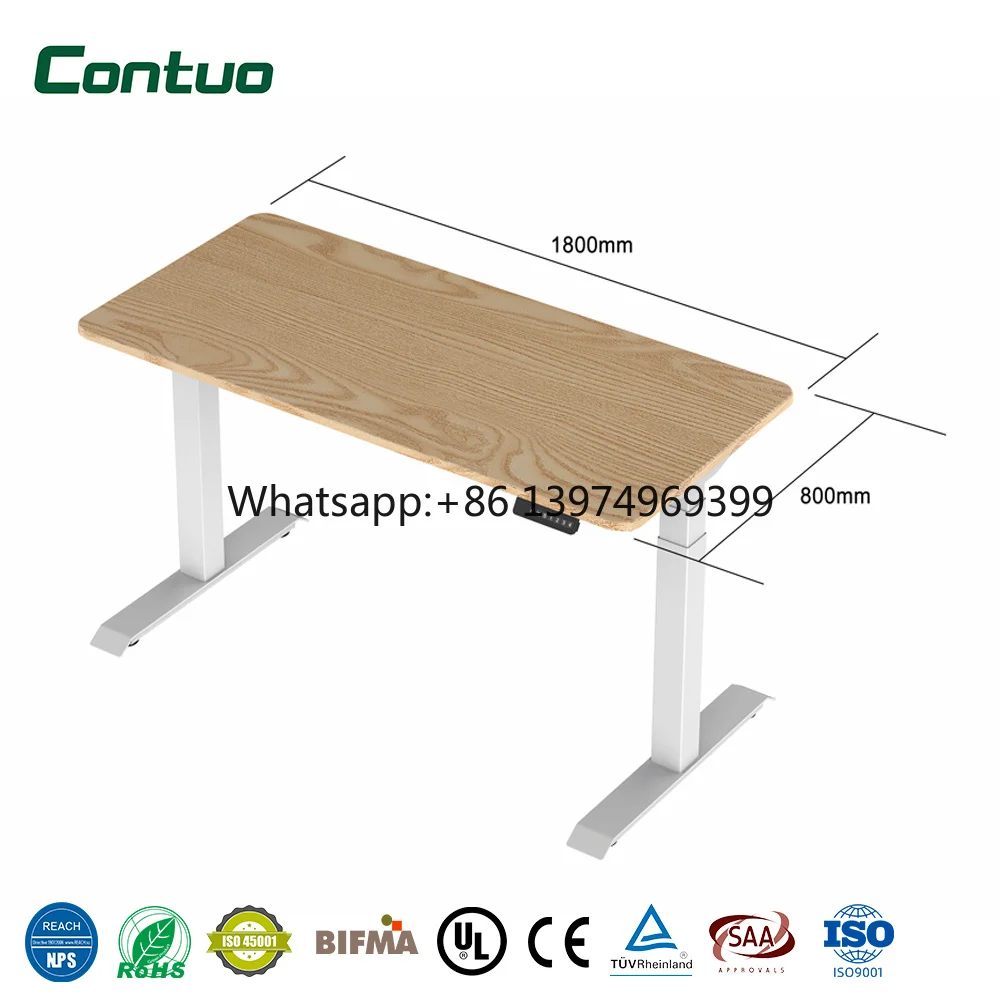 Wholesale OEM/ODM Modern Ergonomic Electric Height Adjustable Desk Frame Dual Motor Standing Office Computer Work Table