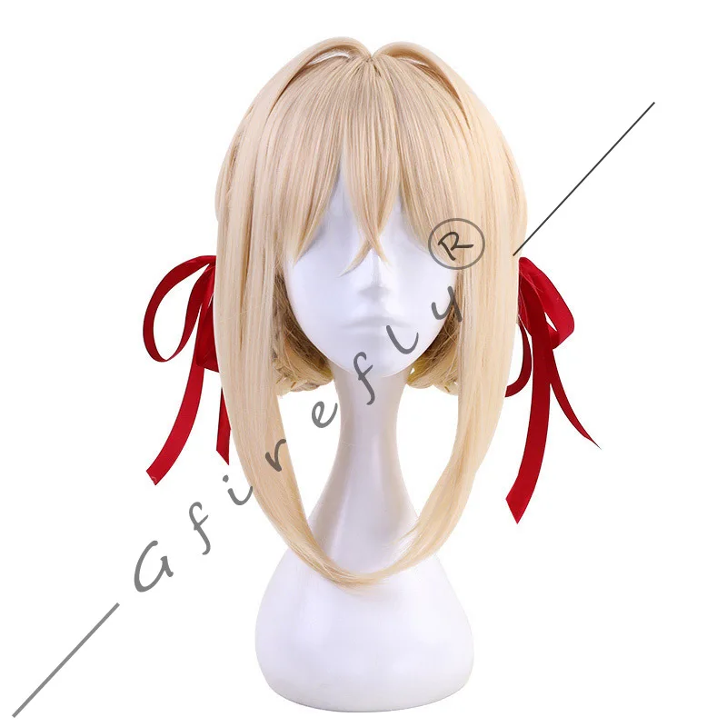 Violet Evergarden Dezelfde elegante kostuumaccessoires Pruik en volledige set festivalprestatiekostuums voor COS Rollenspel