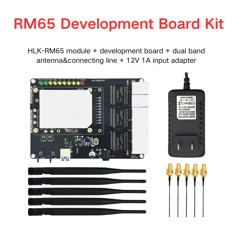 Hi-Link Free Shipping Full Gigabit WiFi6 Routing Module Embedded WiFi6 Gateway Module HLK-RM65 Linux secondary development