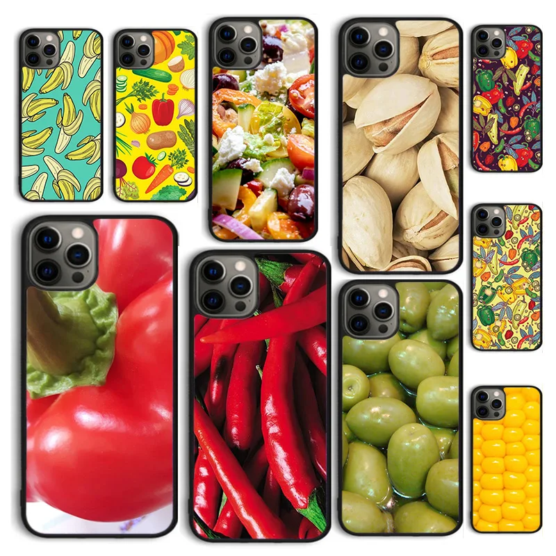 VEGETABLES CARROT SWEET CORN TOMATO Phone Case Cover for iPhone 16 15 12 mini 11 13 14 Pro Max SE2020 Apple 6 7 8 Plus Coque