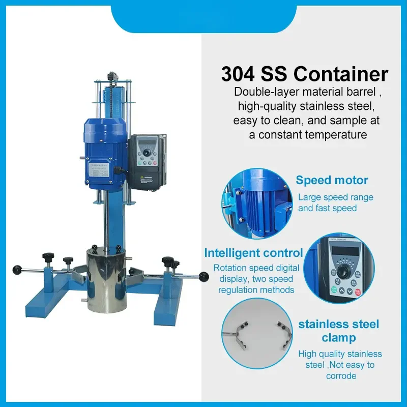 IKEME Square Tube Type Emulsifying Disperser laboratory High Shear Homogenizer Cosmetic Cream Resin Paint Dispersing Machine