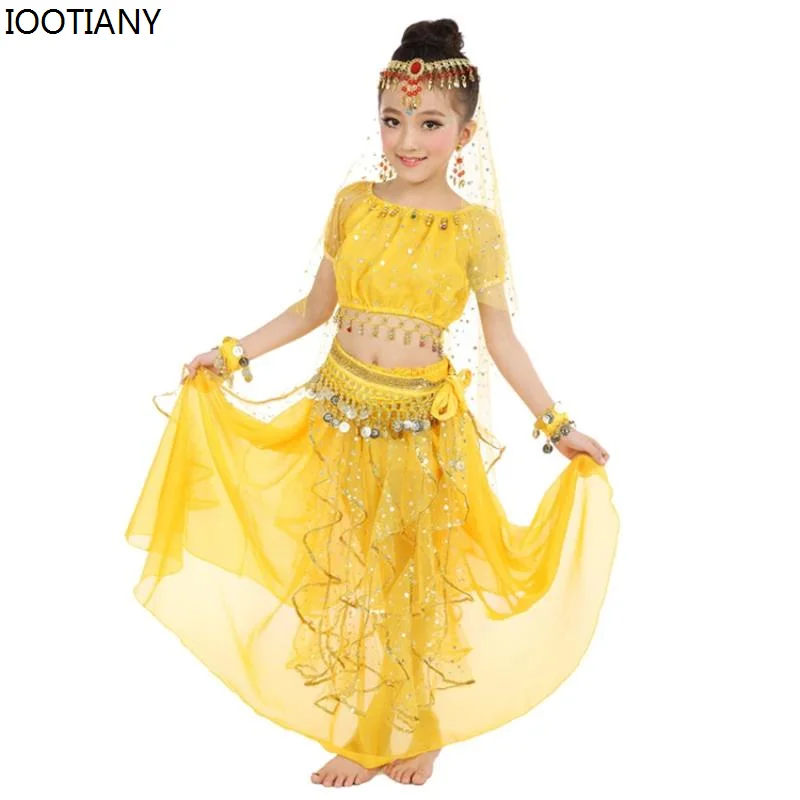 

Kids Belly Dance Costume Girl Belly Dance Dancer Clothes Indian Stage Costumes Long Dresses Oriental Dance Rave Dress Up New