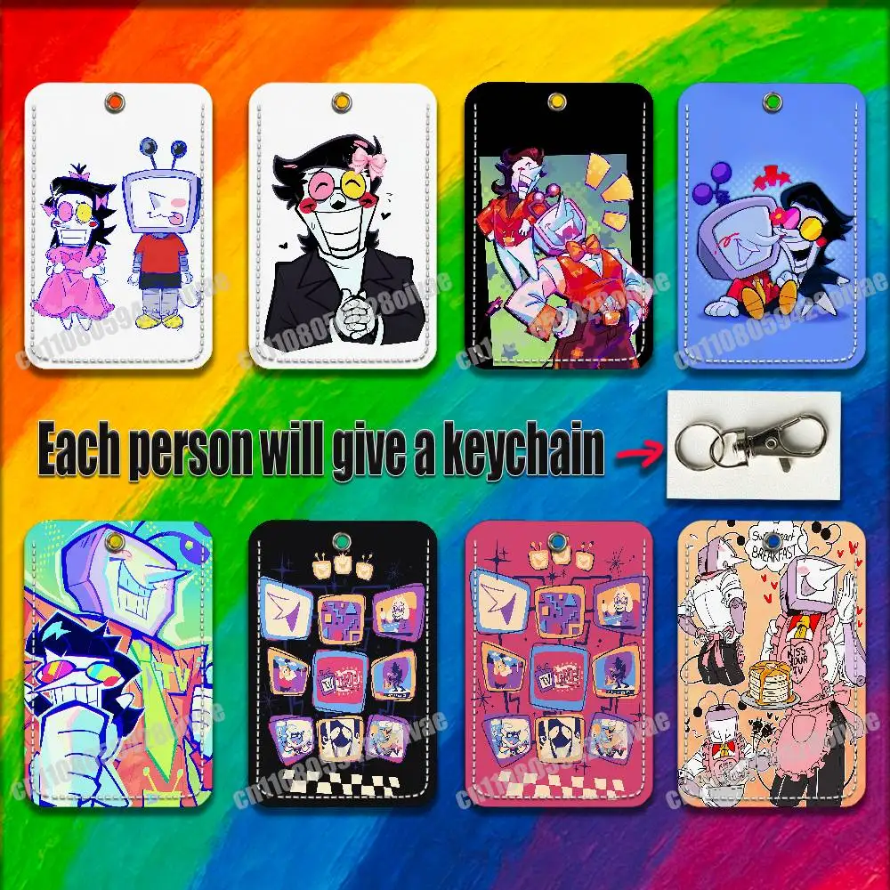D-DeltaruneS Tenna For ID Clips Credit Bank Bag Bus Meal Card Holder Cover Pocket Decoration Keychain
