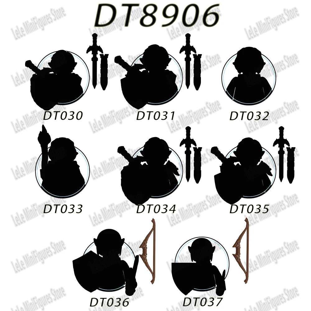NEW DT8906 DT030 DT031 DT032 DT033 DT034 Hot Japen Game Blocks MOC Bricks MINI Action Figures Building Blocks Children Toys