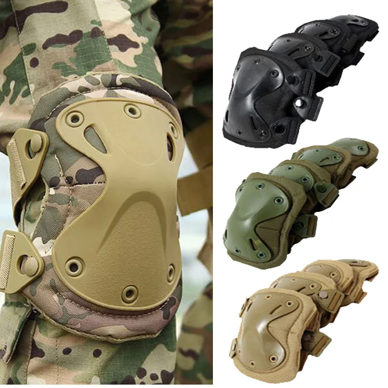 Outdoor Sports KneePad Elbow Pad Tactical Military Knee Elbow Protector Army Airsoft Working Hunting Skating Kneecap Safety Gear