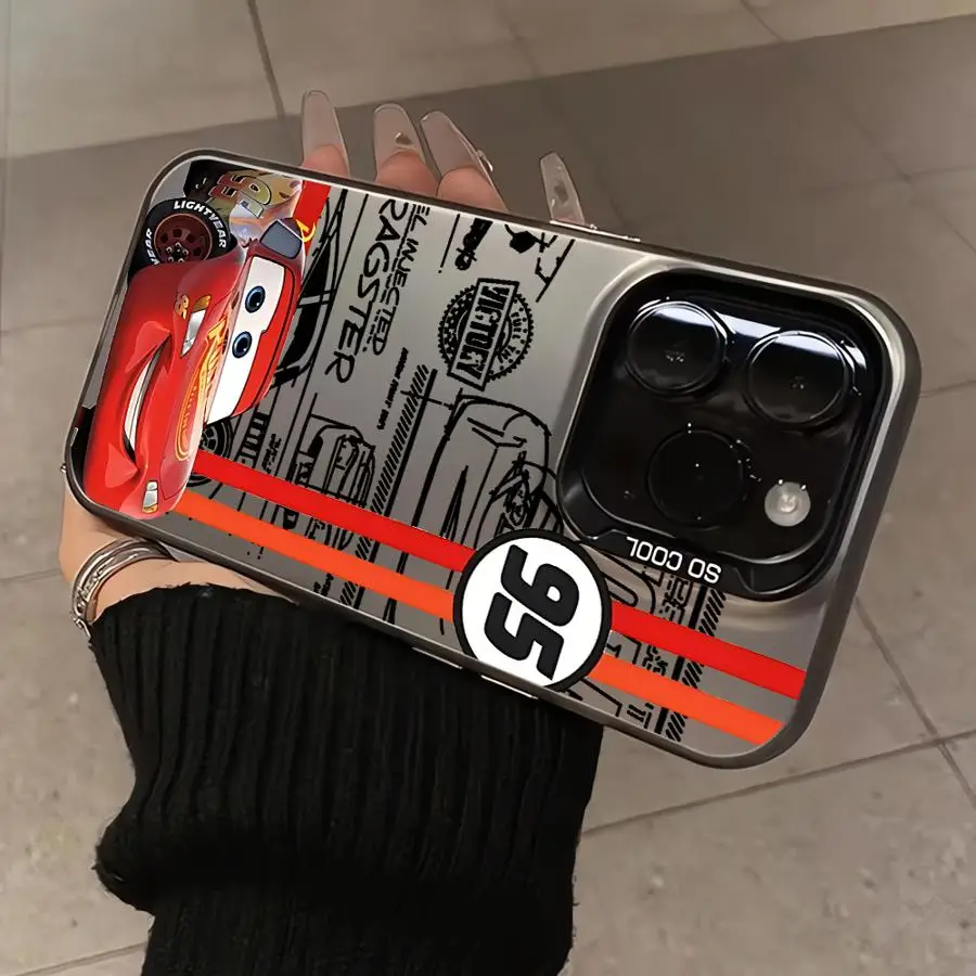 Soft Shell Case for iPhone 11 12 13 Pro Max 16e 14 15 16 Plus Disney Lightning McQueen