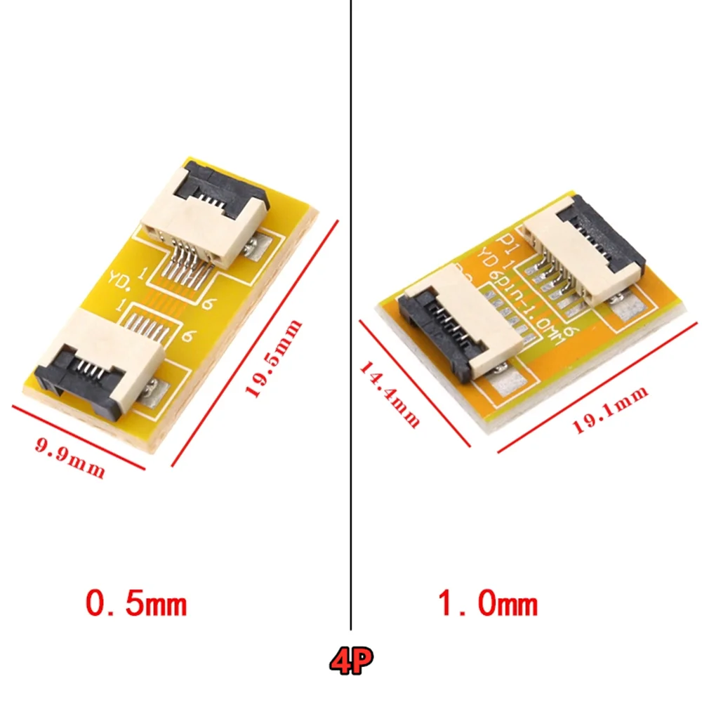 FPC Extension Board FFC Flexible Ribbon Cable Adapter Board 1.0/0.5mm Spacing Flat Wire 4P/8P/10P/20P/40P-60P for Electronics