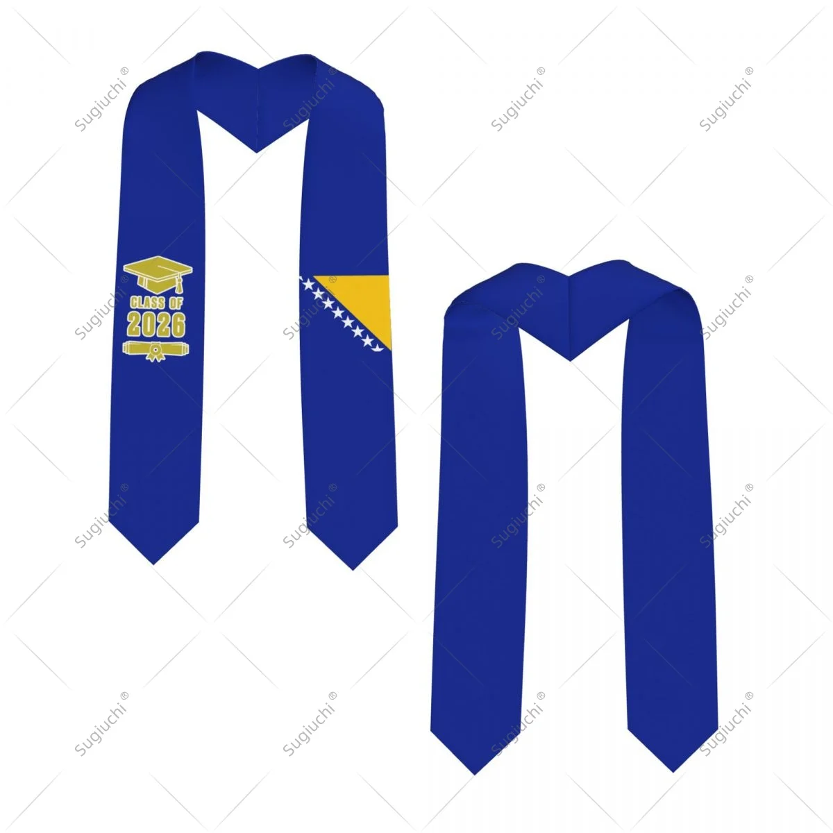 

Bosnia And Herzegovina Flag Class Of 2026 Graduation Stole Sash Scarf For International Students Proud Ceremony Adult Unisex