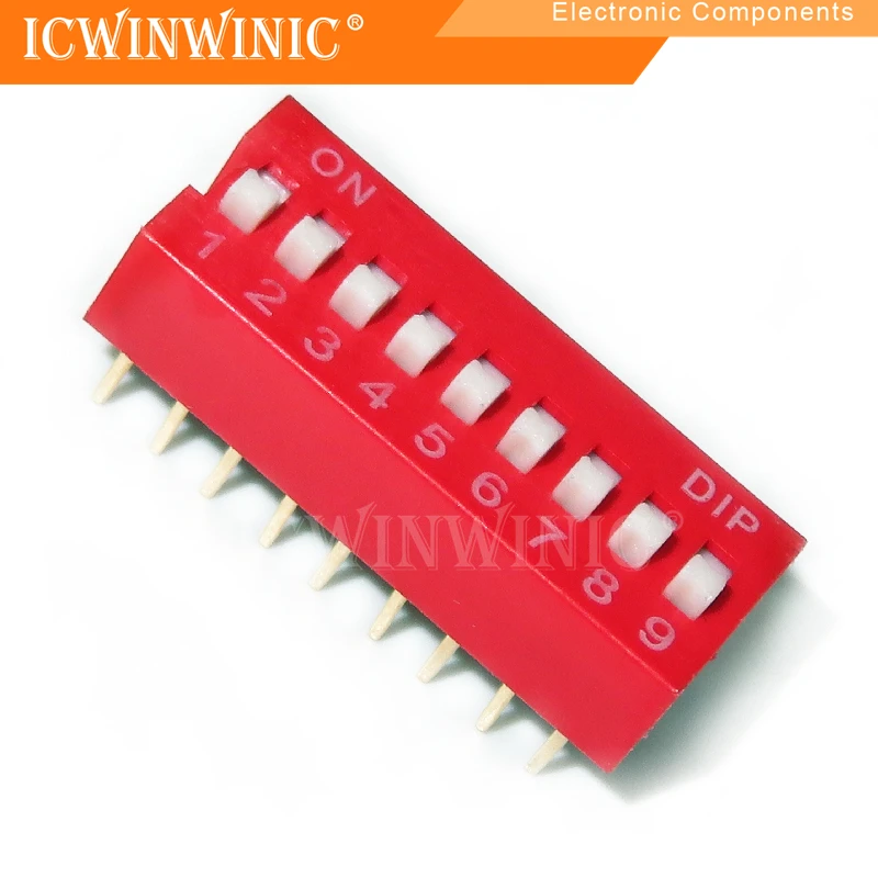 10piece Red DIP switch DS-09 (9 digits)