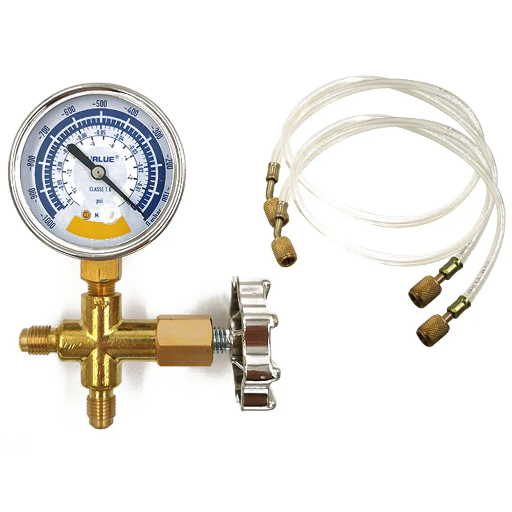 Manómetro de vacío de 63mm, instrumento preciso de aire para bomba de vacío, pantalla de Dial de 0-14PSI, conector G1/8in