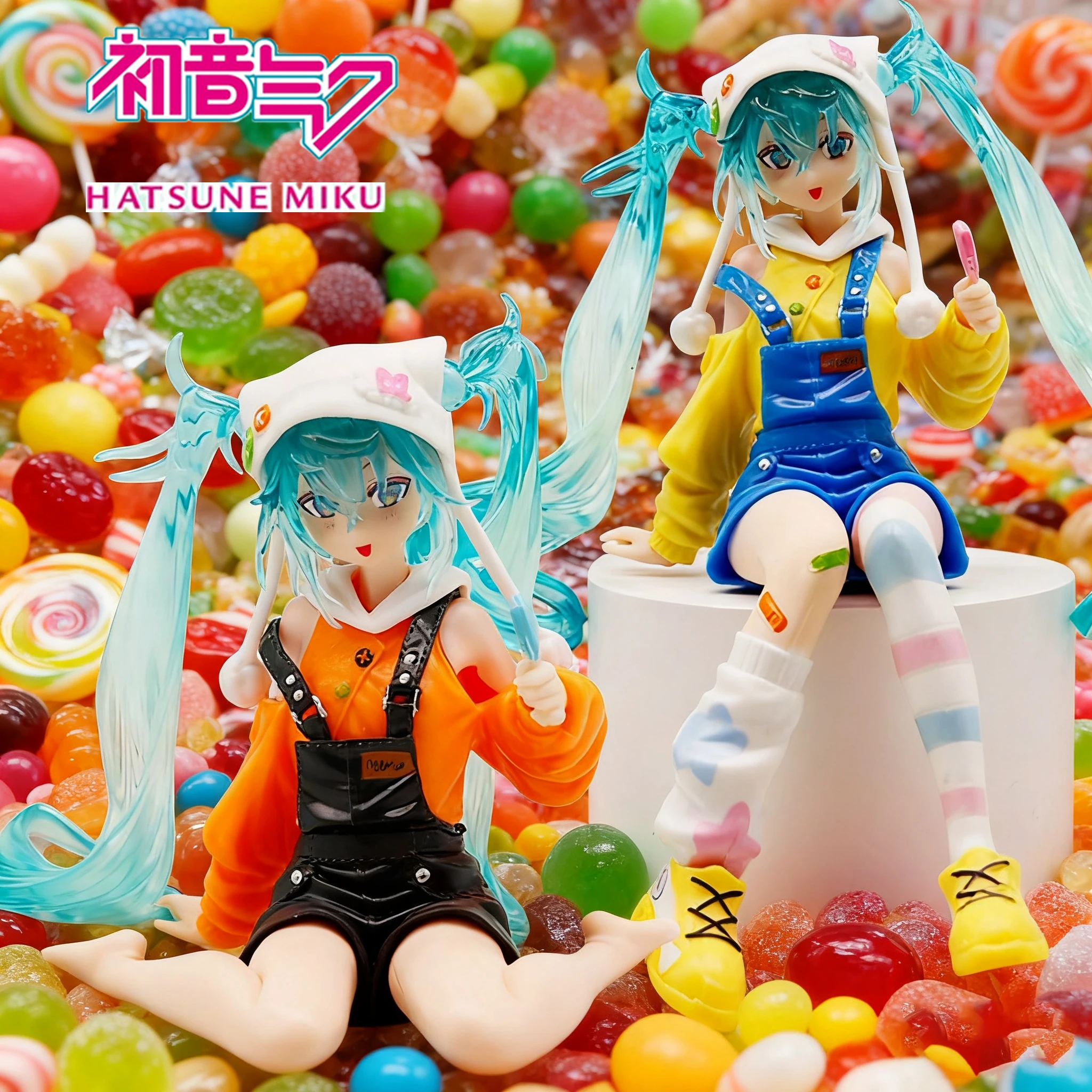

In Stock Hatsune Miku -Lollipop Ver.- PVC Anime Action Figures Model Collection Toy,birthday gift ,Christmas gift