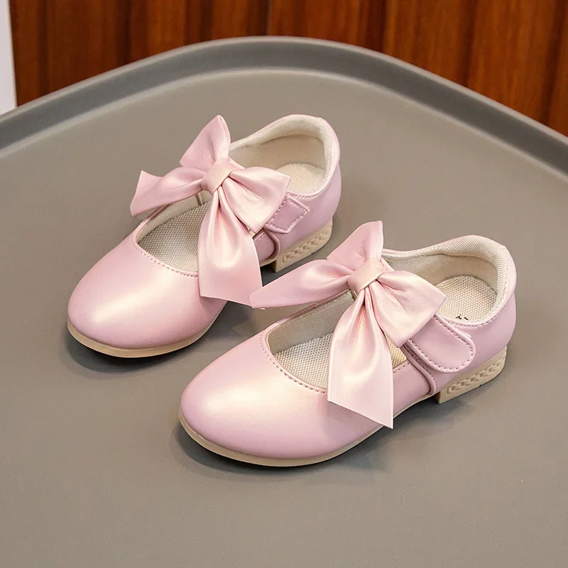 New Girls Spring Autumn Anti-slip Mary Jane Shoes Low-heeled Soft-soled Dance Shoes Children Breathable Performance Shoes Kids