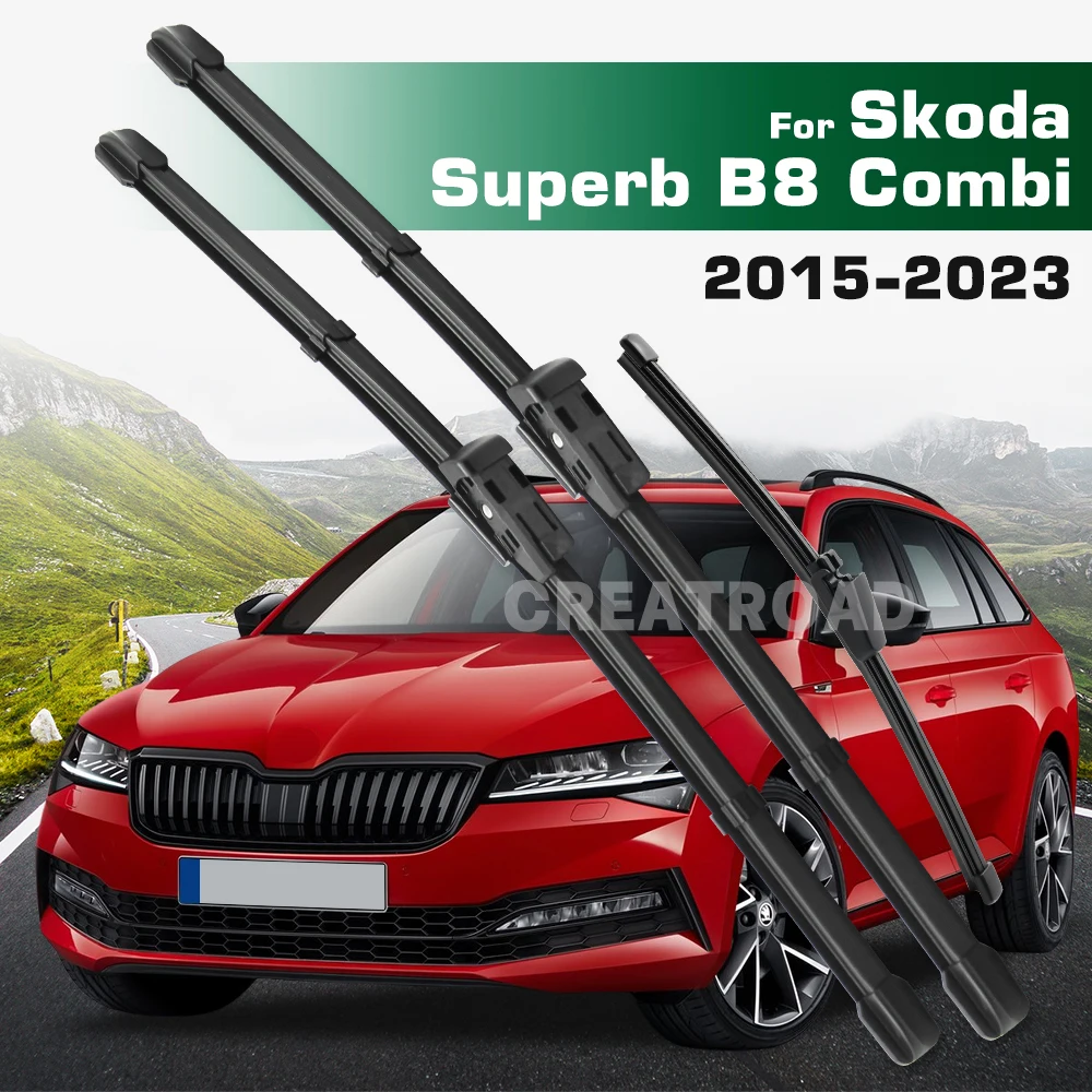 

GREATROAD Wiper LHD&RHD Front & Rear Wiper Blades Set For Skoda Superb B8 Combi 2015 - 2023 Windshield Windscreen Window Brushes