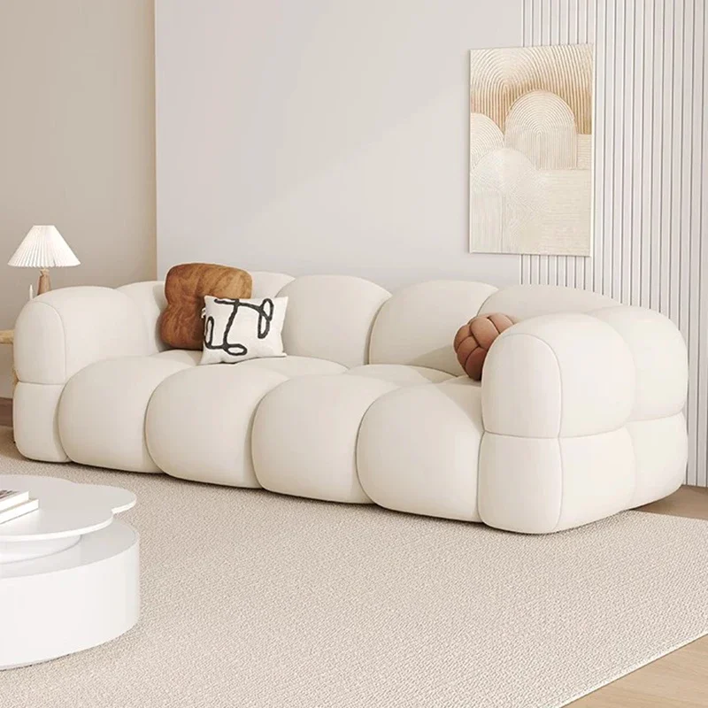 Puffs Apartment Lazy Sofa Clouds Small Living Room White Lazy Sofa Reading Loveseat Muebles Para Salas Modernos Home Furniture