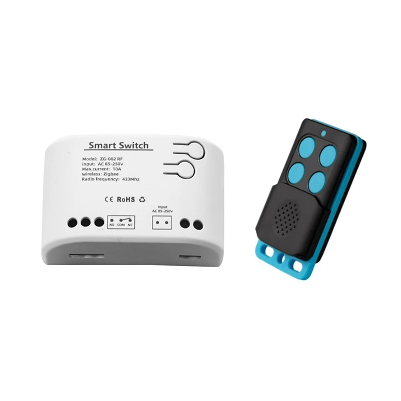 Smart Wifi Relay Switch Module Kit, Inching Self-Locking Interlocking Module 1-Way AC85-250V With Housing Remote Control