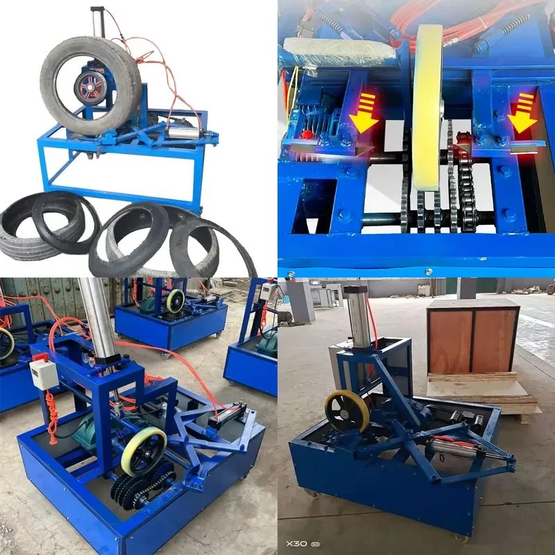 Waste tire recycling rubber processing and cutting machine is inexpensive