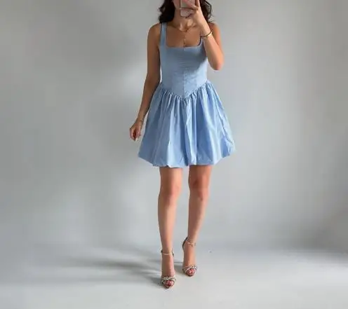 Vrouwen Mode Jurk 2025, Zomer Nieuwste Hot Selling Stijl Nieuwe Effen Kleur Mouwloze Vierkante Kraag Riem Tas Butt Splicing Jurk