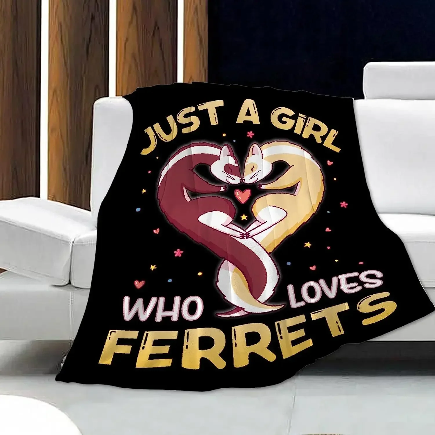 

Одеяло для любителей хорьков, мягкое и легкое фланелевое флисовое одеяло, практичный подарок для женщин и девочек, домашний декор