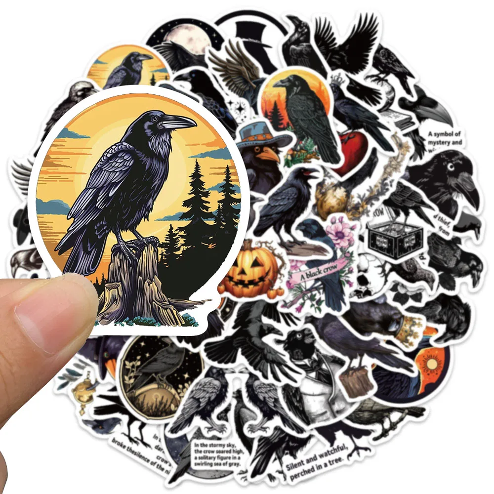 50pcs Horror Crow Gothic Plague Doctor Stickers Decals Decoration Suitcase Scrapbooking Phone Laptop Stationery Cool Kid Sticker