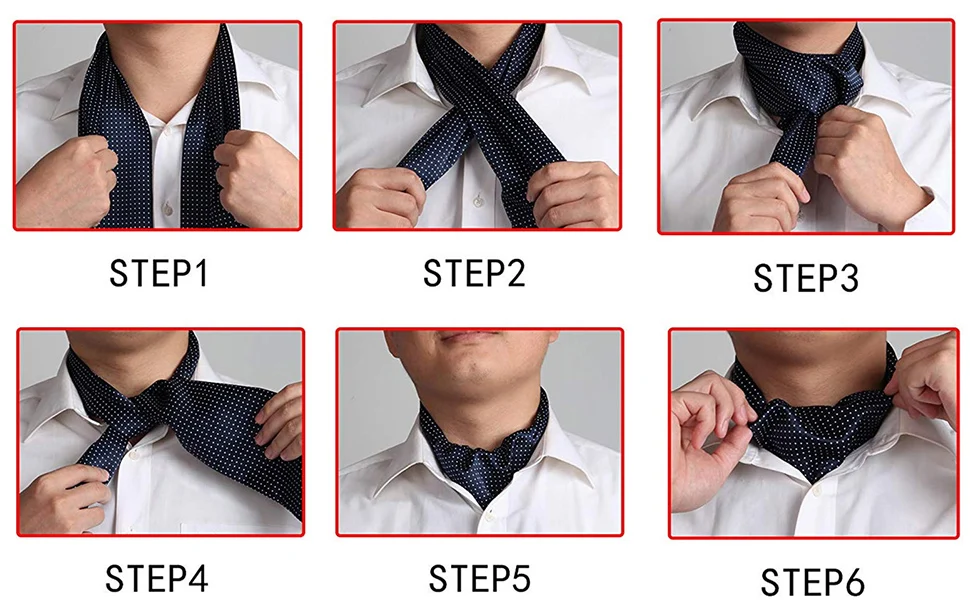 Hi-Tie Men\'s Vintage Paisley Wedding Formal Cravat Ascot Scrunch Self British style Gentleman Polyester Silk Casual Scarf Tie