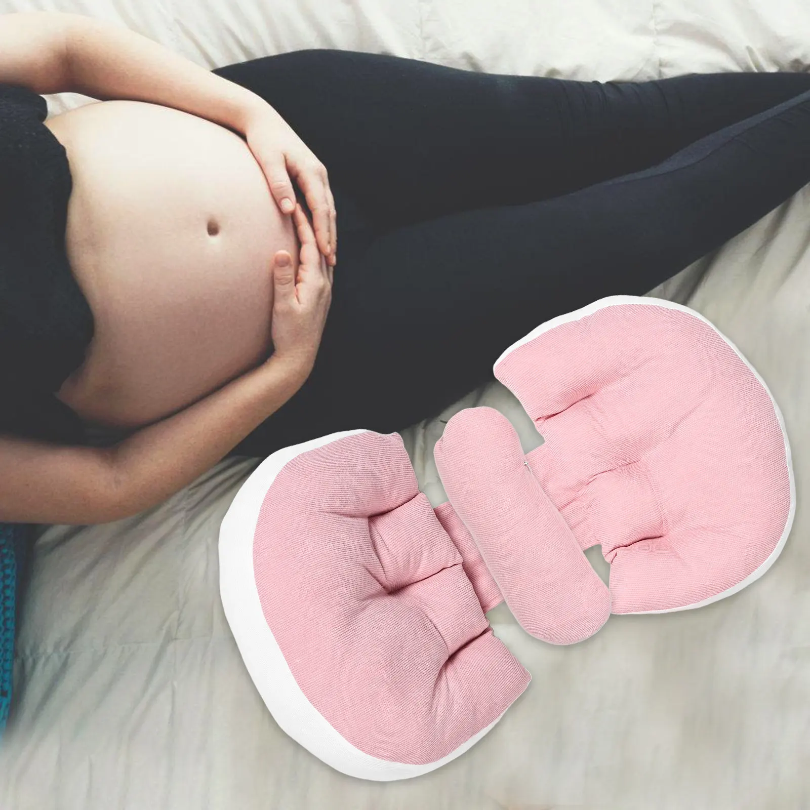 

U-образная подушка для беременных, подушка для тела для сна на боку, поддержка живота и спины, комфортное средство для сна для будущих мам