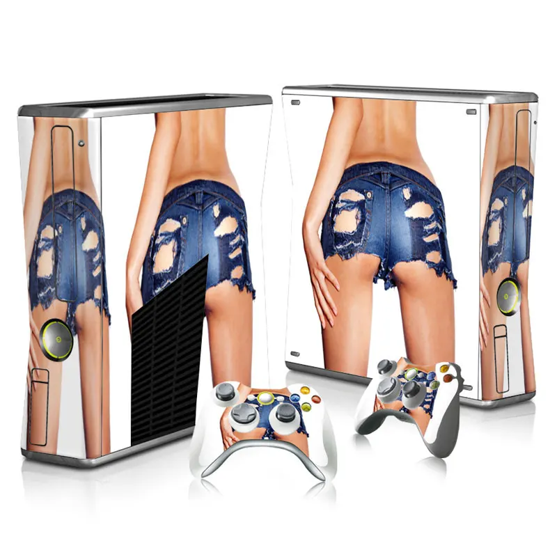 ملصق جلد الفتيات الأنيمي لـ Xbox نحيل ، غطاء وحدة تحكم بالجلد شارات ، 2 تحكم