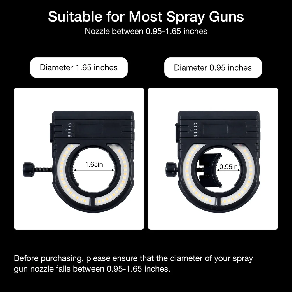 

Car Spray Painting LED Fill Light with 5 Step Adjustable Color Temperature and USB C Charging for Bright Workshop Illumination