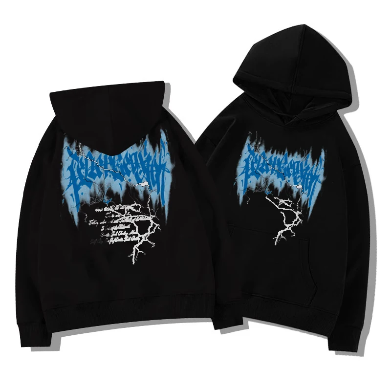 Neue Super Beliebte Blitz Brief Erwachsene Männer Herbst Winter Fleece Warme Mit Kapuze Sweatshirt Outdoor Casual Täglichen Vielseitig Weiche