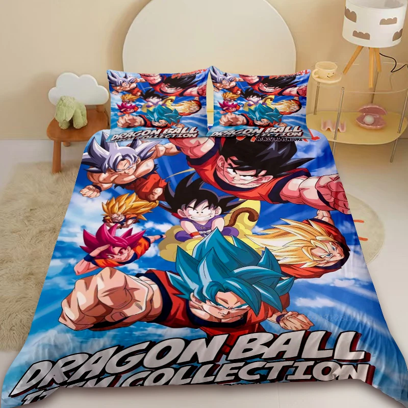 Duvet Cover Dragon Ball Comfort Quilt Cover Set Super Saiyan Bedding Set Anime Bedroom Home Decor Children Boy Gift