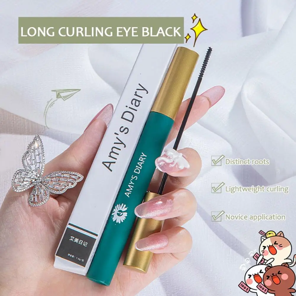 Korean Cosmetics Black Mascara Lengthens Eyelashes Mascara Grafting Brush Ultra-fine Cosmetic Mascara Quick-drying Makeup