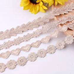 2 Yards Gold Line Thread Embroidery Flower Sewing Accessories Clothing Lace DIY Fabric for Upholstery Furniture Lace for Crafts
