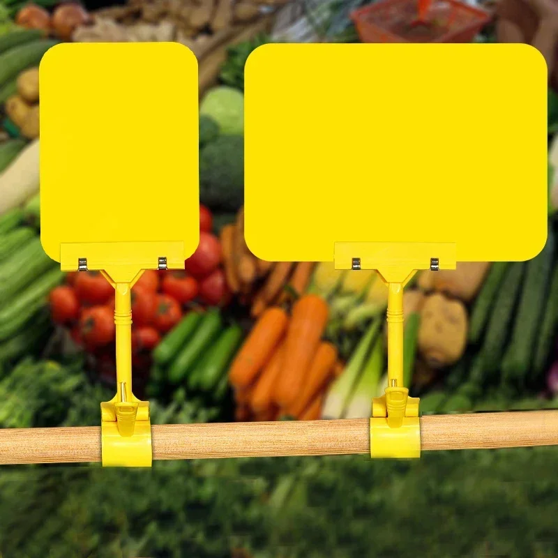 1 Pcs Fruit Price Tag Merchandise Display Wear-resistant Sign Holder Clip Food Advertising PVC Waterproof Whiteboard Clip