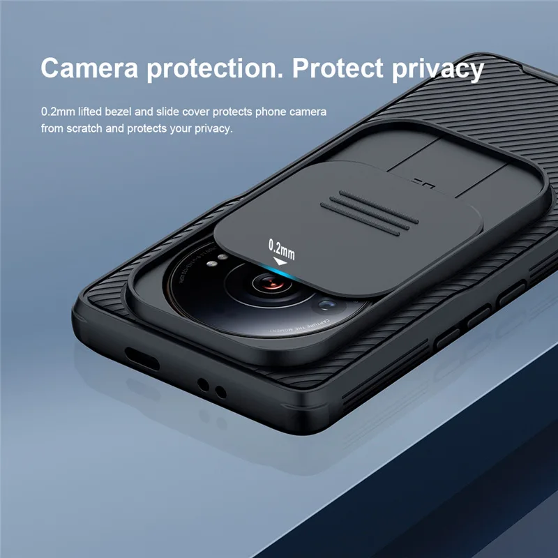 NILLKIN For Xiaomi mi 12S Ultra Case Slide Cases Camera Protection Case Cover Anti-skid Cover For Xiaomi mi 12S Ultra