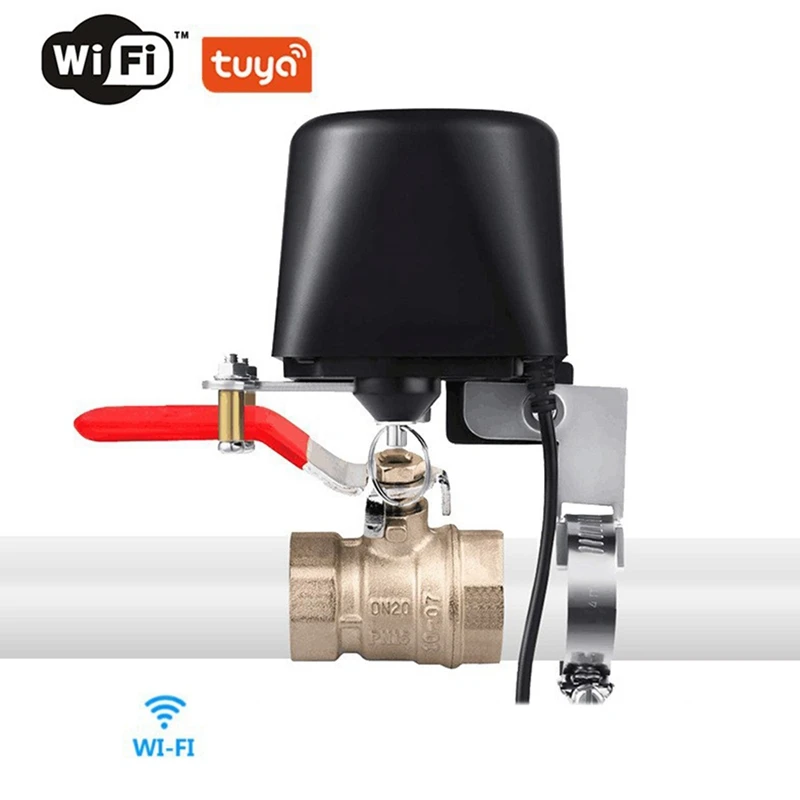 Tuya Smart Wifi Water Valve Gas Valve Smart Valve Controller Support For Alexa Google Assistant Smartlife APP, EU Plug