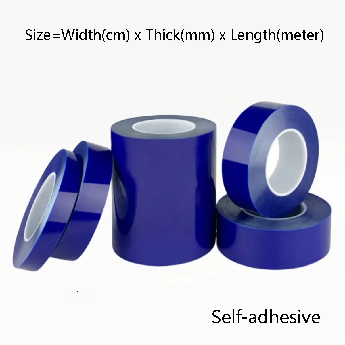 Blue Protective Film Self-adhesive PE Films for Metal & Glass & Plastic Flat Smooth Surface 3cm-35cm Width 200meter Length