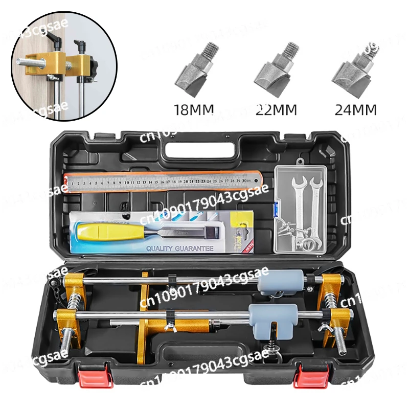 

Lock Hole Opener Kit Lock Mortiser Slotter Jig Key Hole Installation Drilling Guide System for Wooden Doors Fitting Slot Drill