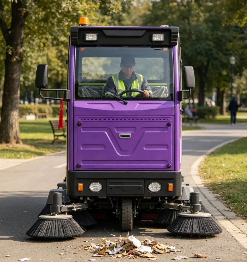 Full Closed Electric Big Street Sweeper wheeled Sweeper Commercial Ride on Road Floor Sweeper