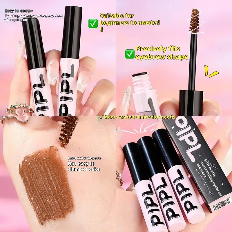 Fiber Brow Mascara Lasting Natural Eyebrow Dyeing Cream Vegan Formula Growth Thickening Eye Brow Styling Cream Eyebrow Enhancers