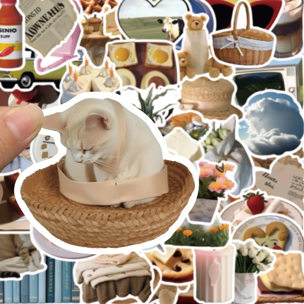 

10/30/50pcs Romantic Flowers Stickers Art Graffiti Sticker Scrapbooking Guitar Luggage Laptop Ins Cartoon Toy Decals Decorative