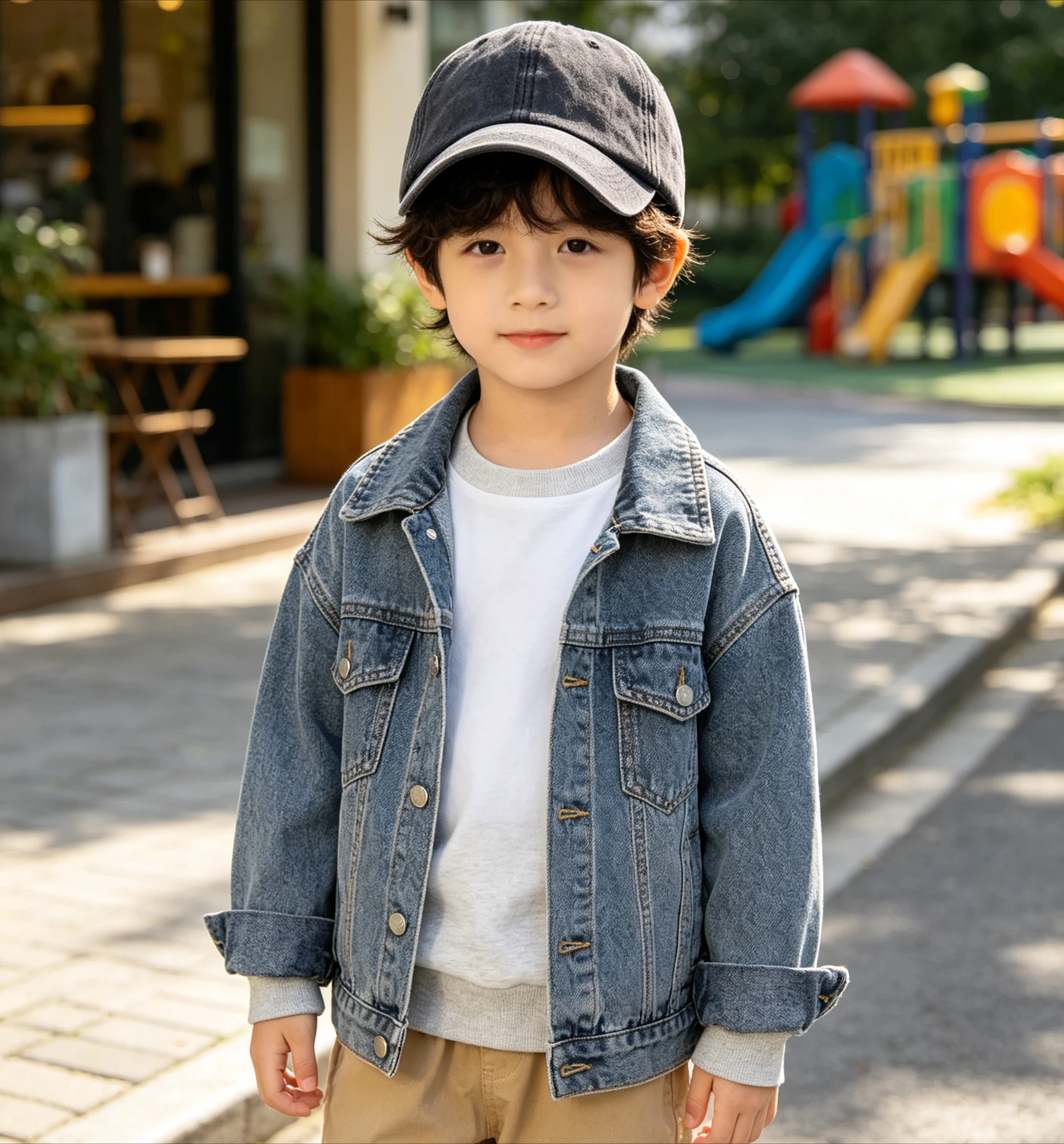 Vintage Washed Kids Baseball Cap, Solid Breathable Cotton Casual Outdoor Sun Hat, Unisex Children Daily Streetwear Cap