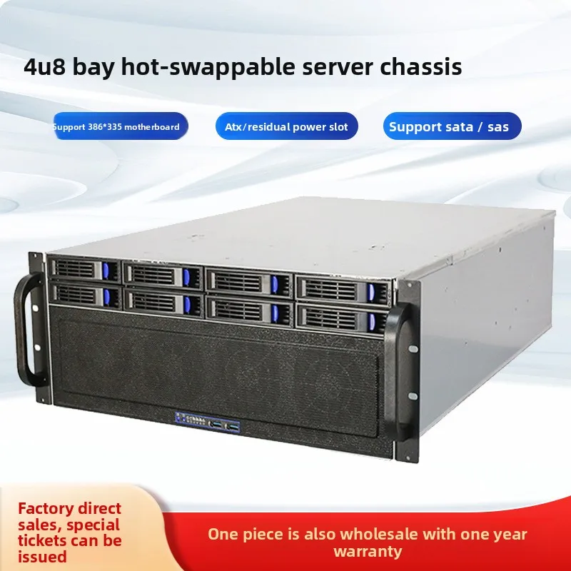 4U R4408 Server Chassis Hot Swap 8 Bay Storage Computer Case GPU AI Rendering Mining Deep Learning