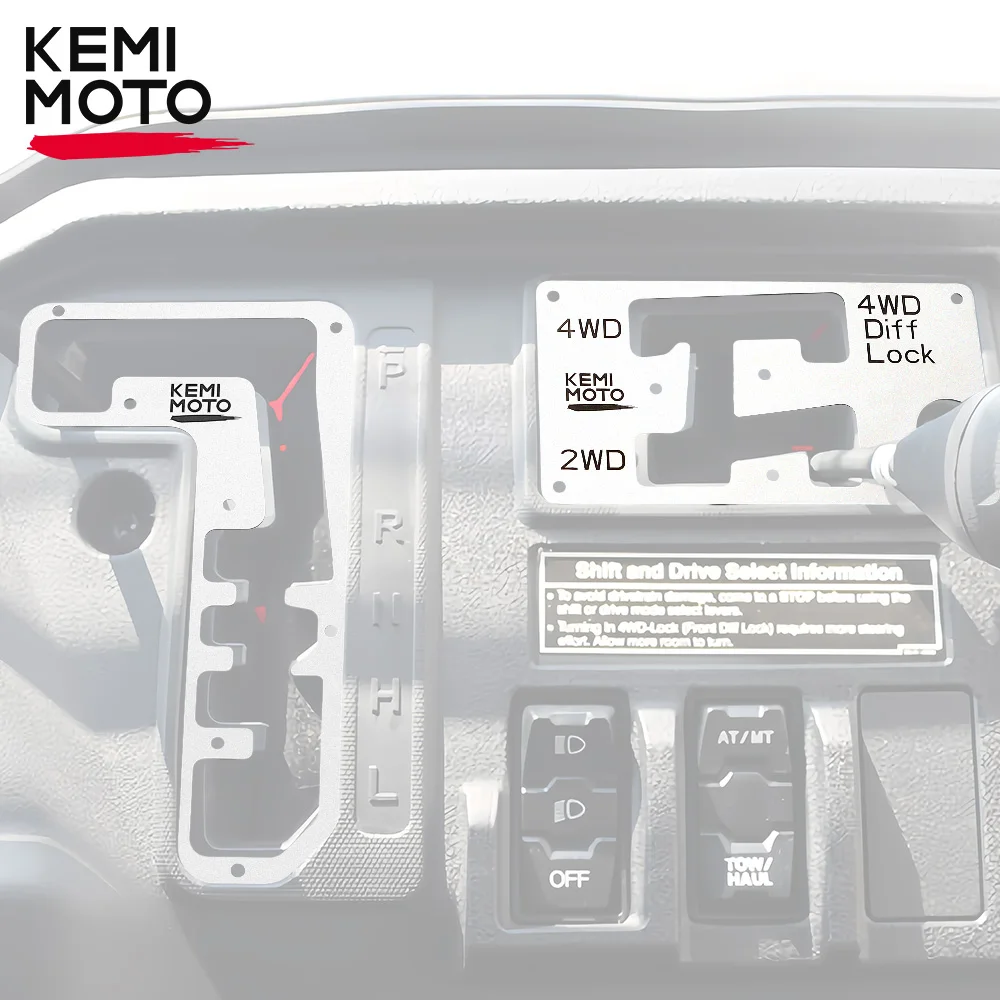 

KEMIMOTO UTV Shift Plate Shifter Gate Compatible with Honda Pioneer 1000-6 DELUXE CREW 2023 Silver 304 Stainless Steel