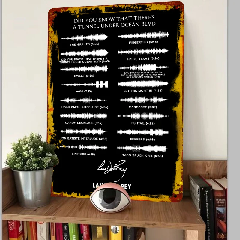 Lana Del Rey Did You Know That Theres A Tunnel Under Ocean Blvd Album Cover Metal Poster Wall Art Decor