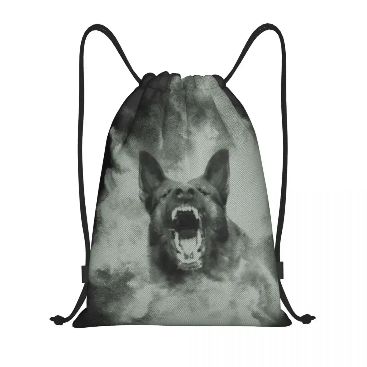 Custom German Shepherd Dog Drawstring Bag for Training Yoga Backpacks Men Women Alsatian Wolf Dog Sports Gym Sackpack