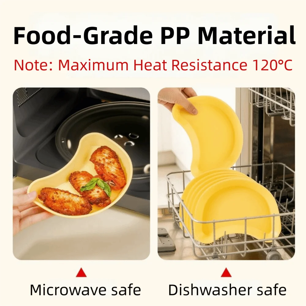 Stackable Yuanbao Shaped Spit Bone Dish Reusable Creative Kitchen Seasoning Dish Durable Space-Saving Food Container Set